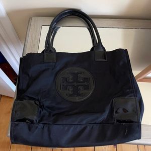 Black Tory Burch nylon tote.